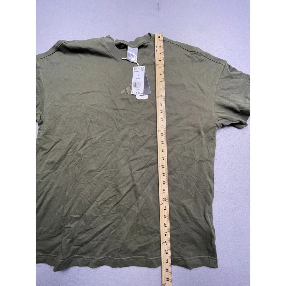Adidas M SZN T Cotton Olive Strata Large Mens